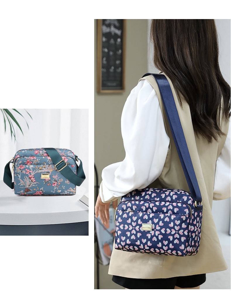 Title 9, Printed Multi-layer Crossbody Large Capacity Ca...