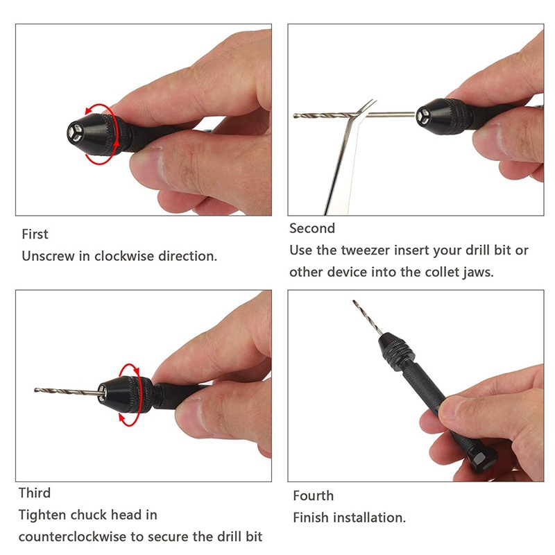 Title 6, Drill Set Mini Black Hand Twist Drill