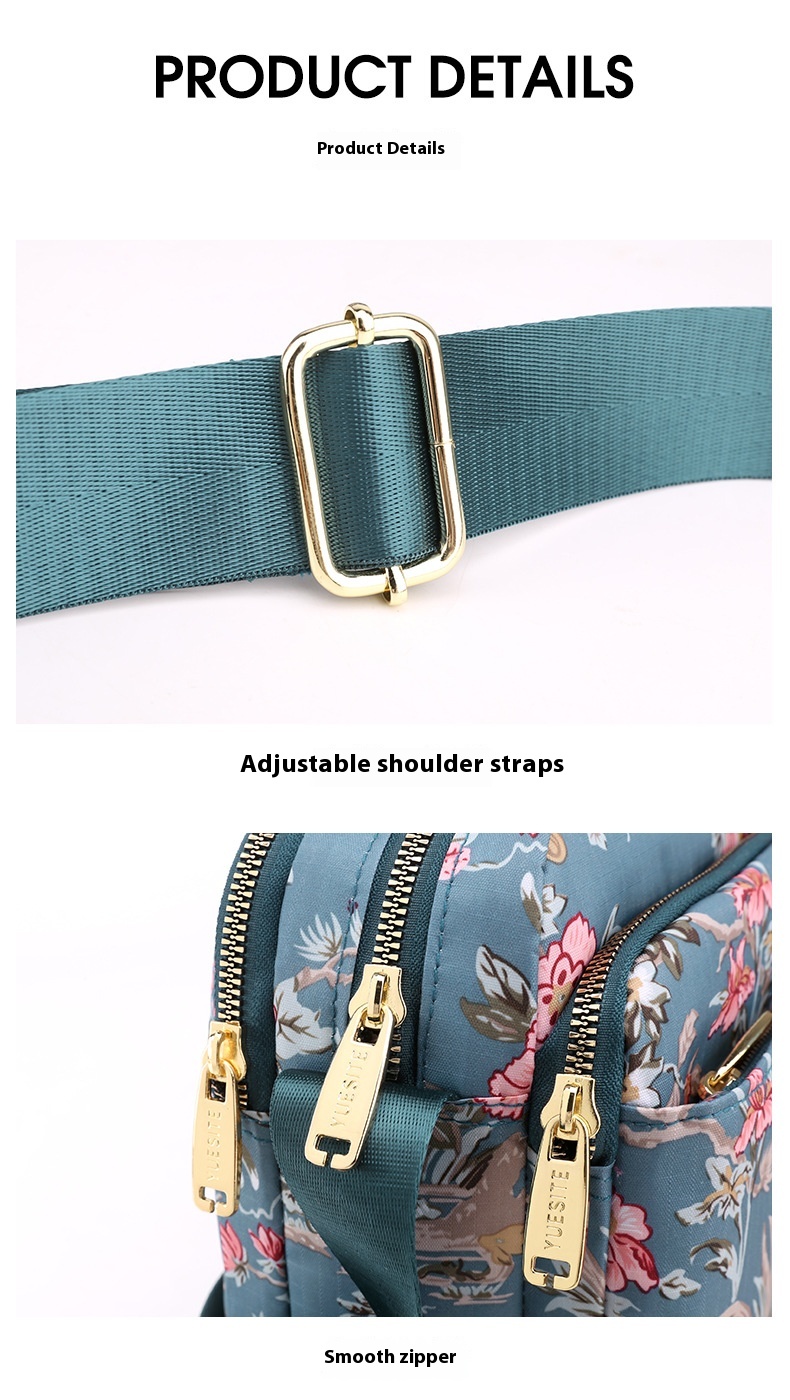 Title 20, Printed Multi-layer Crossbody Large Capacity Ca...