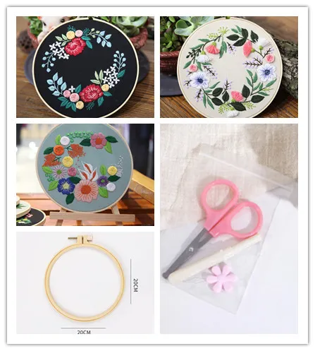 Handmade Diy Hanging Painting Three dimensional Flower Sewing Kit Set6 - Shop at LoveMi