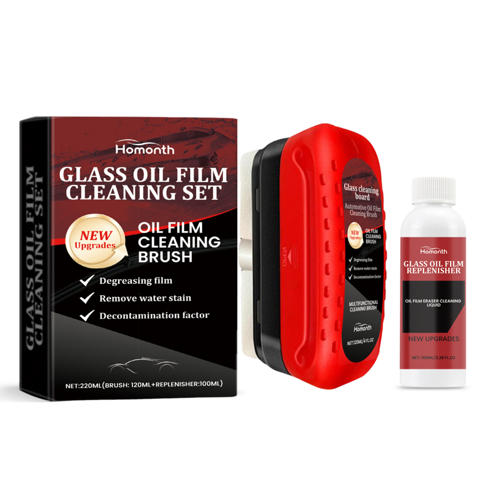 Glass oil film remover set