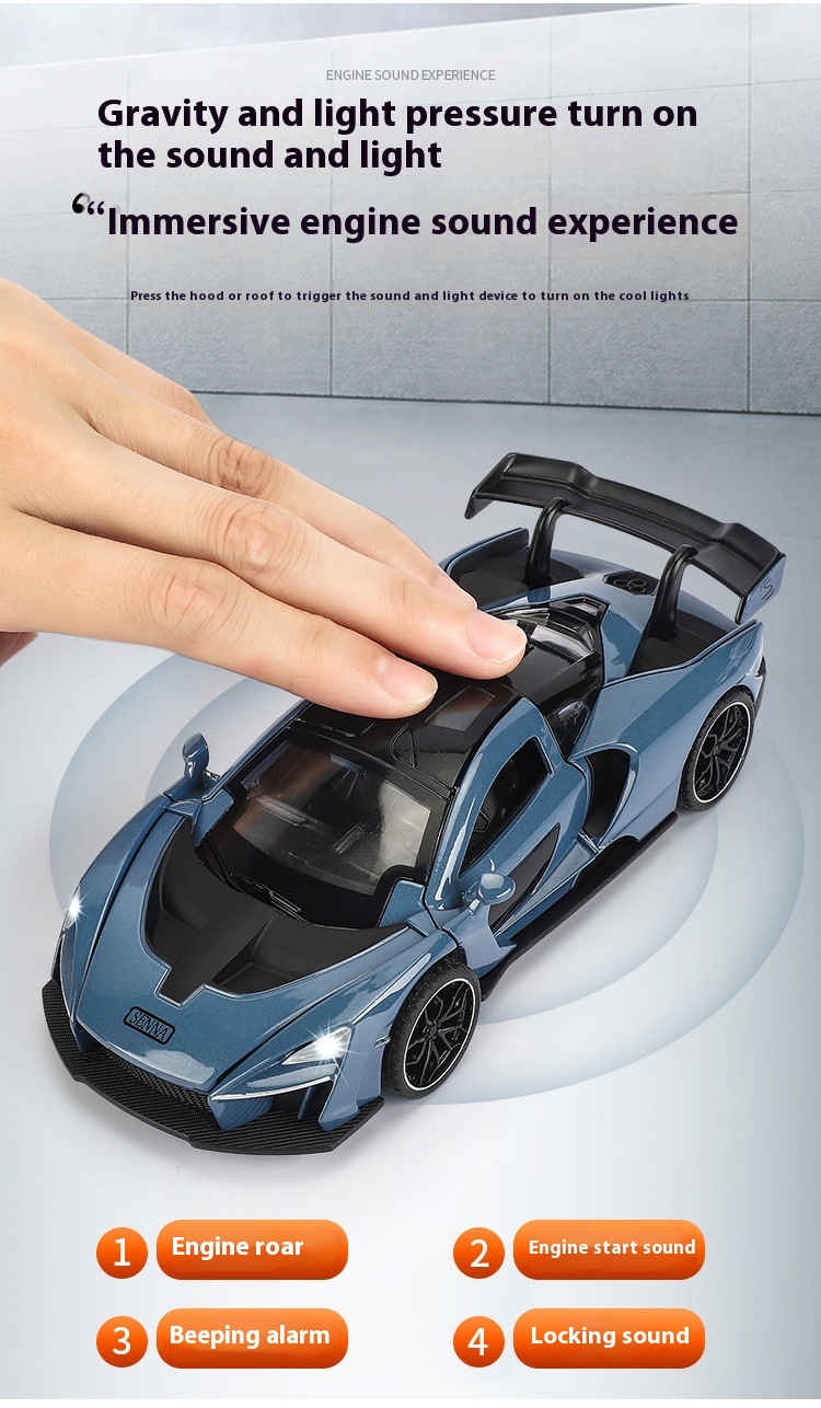 Title 5, Model Acousto-optic Metal Simulation Alloy Car Toy