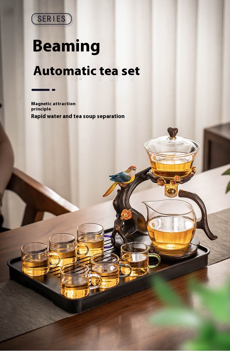 Title 3, Glass Automatic Tea Set Household Teapot Tea Cup