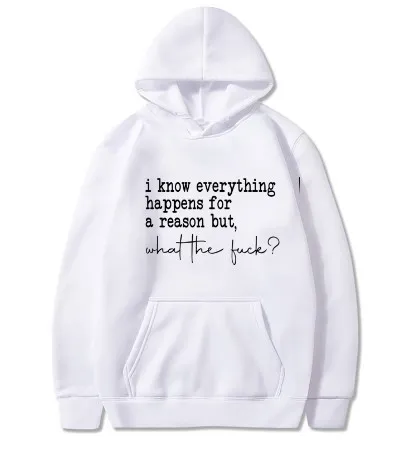 Sports Printed Long Sleeve Pullover Hoodie Sweater - White Black Letters