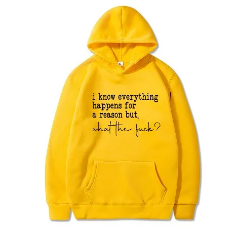 Sports Printed Long Sleeve Pullover Hoodie Sweater Yellow Black Letters - Shop at LoveMi