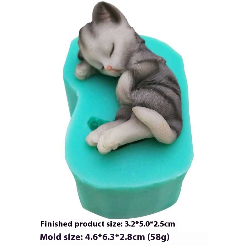 Title 15, Lazy Kitty Silicone Mold DIY Handmade