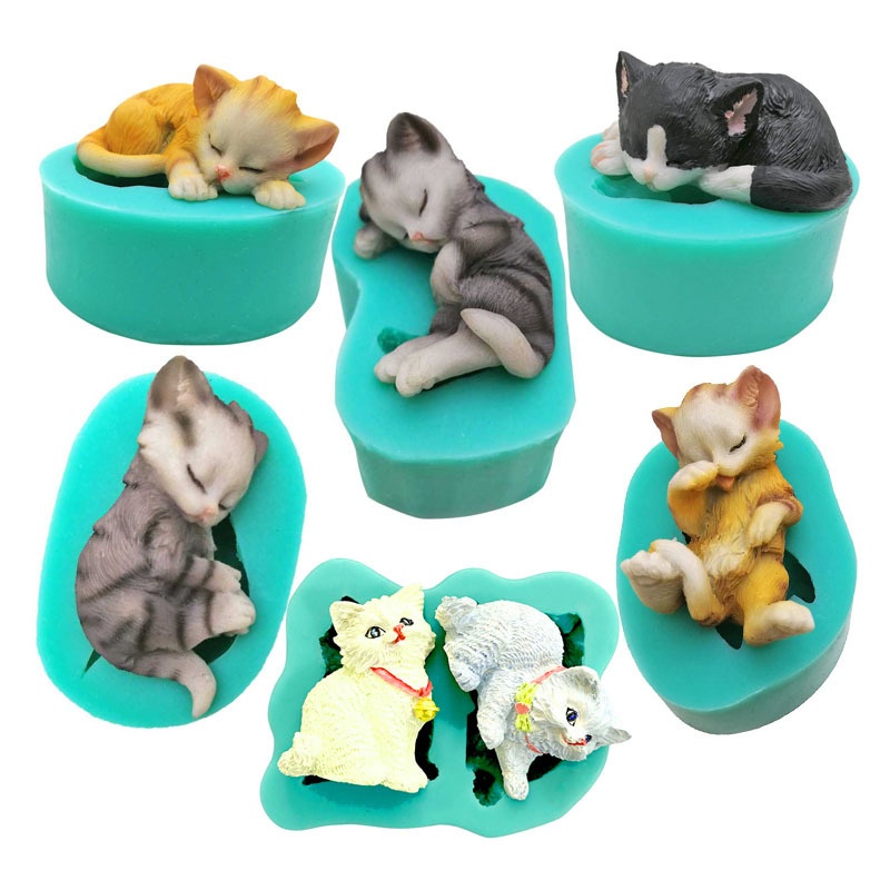 Title 14, Lazy Kitty Silicone Mold DIY Handmade