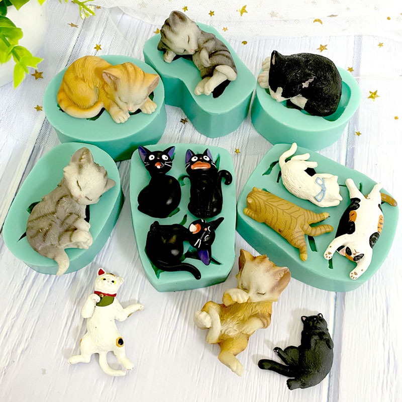 Title 1, Lazy Kitty Silicone Mold DIY Handmade