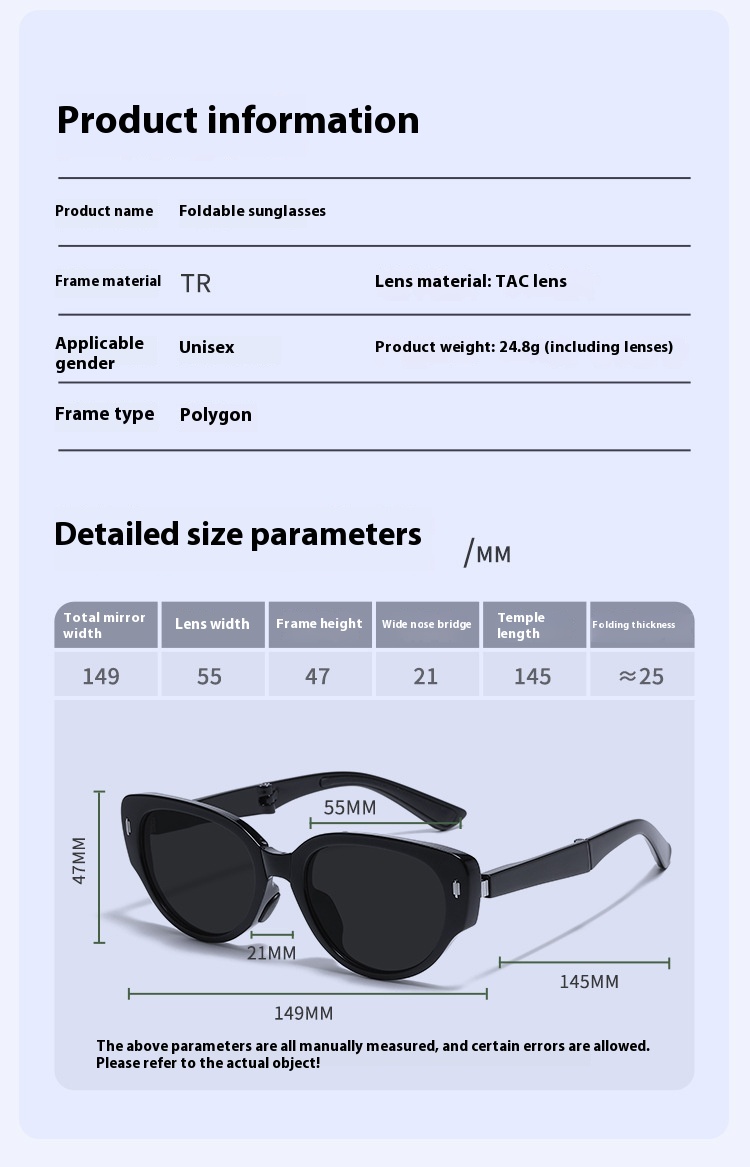 Title 6, Foldable Sunglasses Women