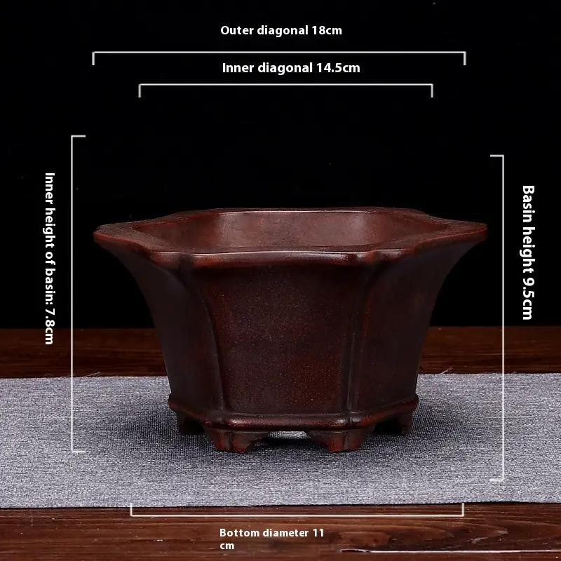 Creative Personalized Desktop Purple Clay Flower Pot