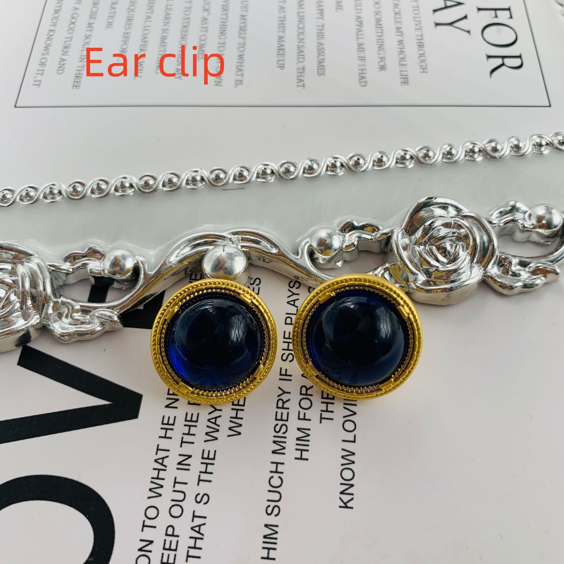 Blue Glaze Ear Clip