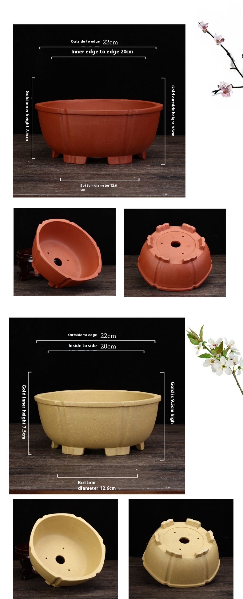 Title 6, Purple Sand Orchid Pots Household Round Desktop...