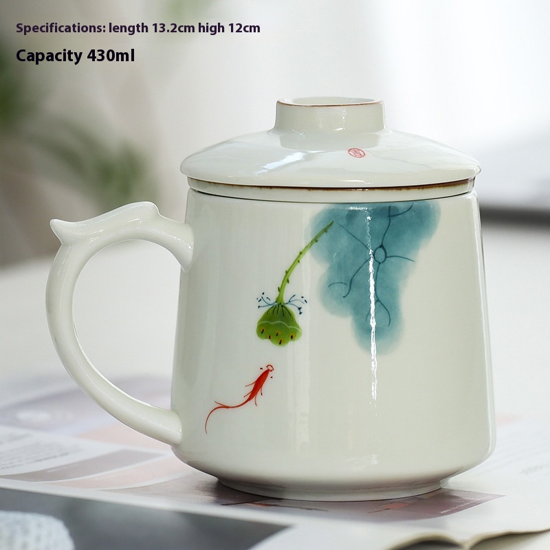 Fish Play Lotus Seedpod