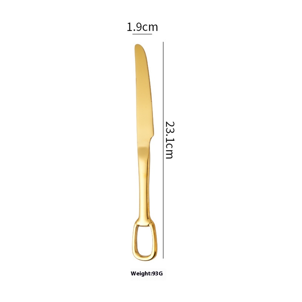 Stainless Steel Creative Ring Hanging Hole Steak Knife