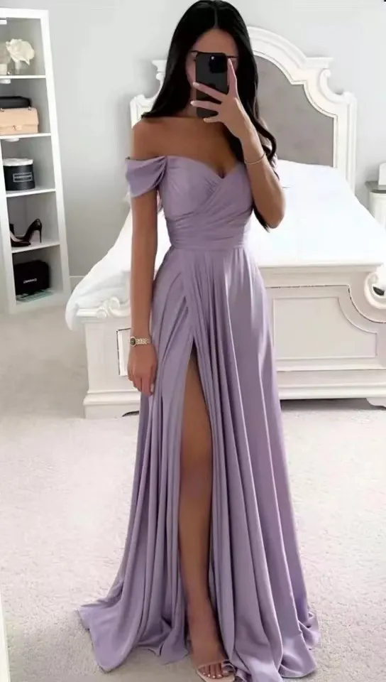 European And American Bridesmaid Dress Bottoming Dress Lavender Purple - Shop at LoveMi