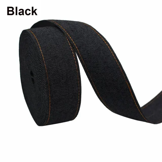 Denim Ribbon Hair Accessories Bowknot Making Clothing Ingredients Yellow Thread Black - Shop at LoveMi