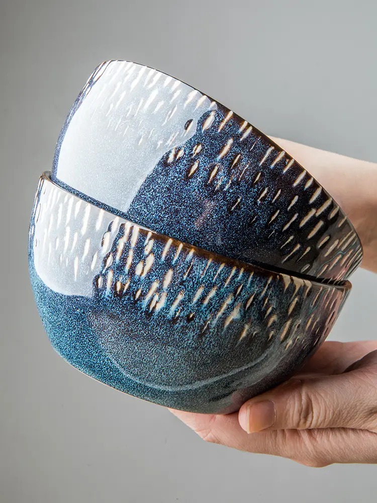 5-inch Hand-painted Glaze Kiln Ceramic Bowl