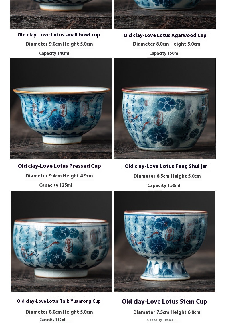 Title 5, Blue And White Antique Old Clay Kung Fu Tea Bre...