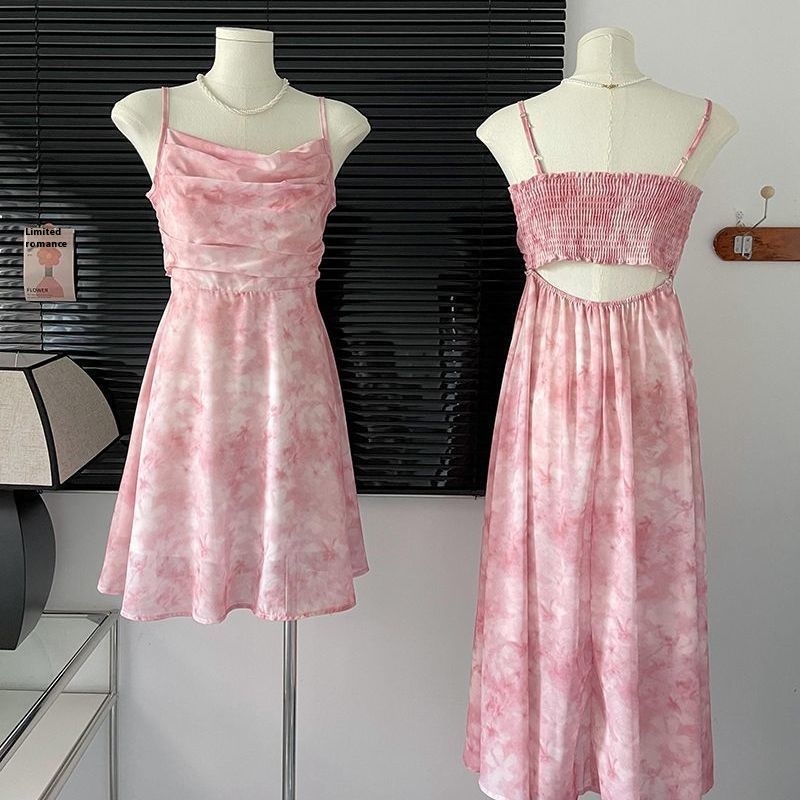 French Style Gentle Floral Strap Dress Women