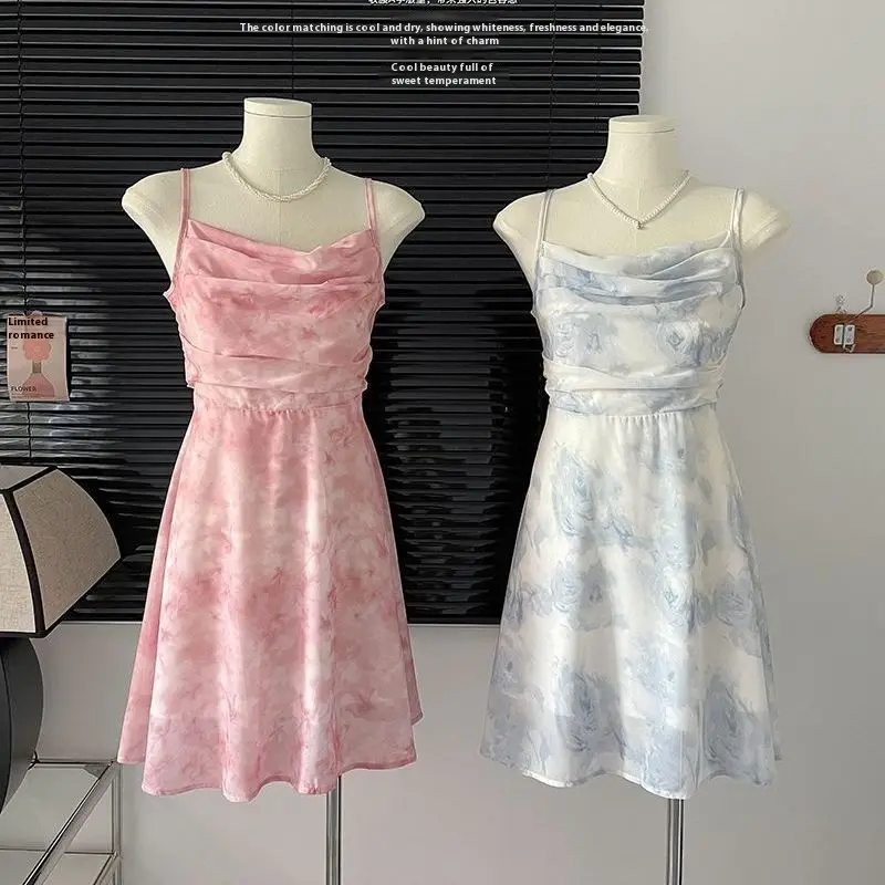 French Style Gentle Floral Strap Dress Women