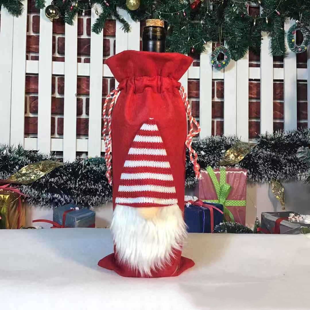 Title 2, Red Wine Champagne Bottle Cover Christmas Decor...