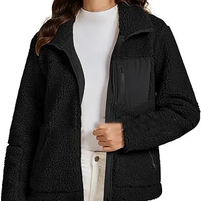 Autumn And Winter Lapel Button Loose Fleece Shirt Black - Shop at LoveMi
