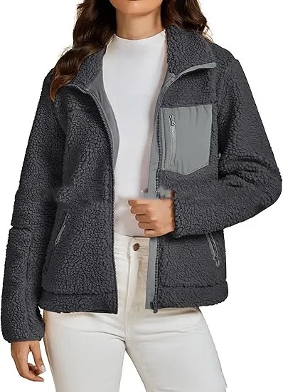 Autumn And Winter Lapel Button Loose Fleece Shirt Dark Gray - Shop at LoveMi
