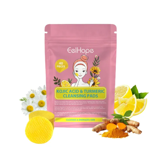 Kojic Acid And Turmeric Cleaning Cotton Pads 40 Pieces - Shop at LoveMi