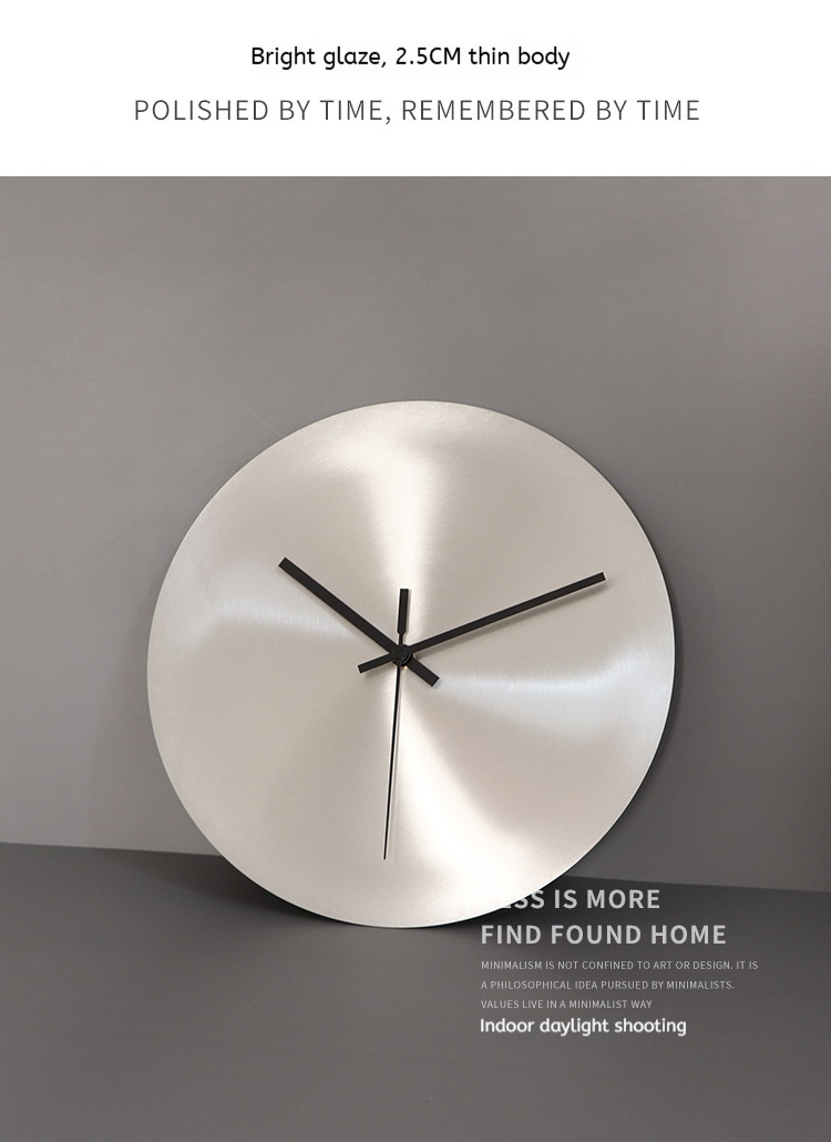 Title 8, Industrial Style Silver Living Room Wall Clock