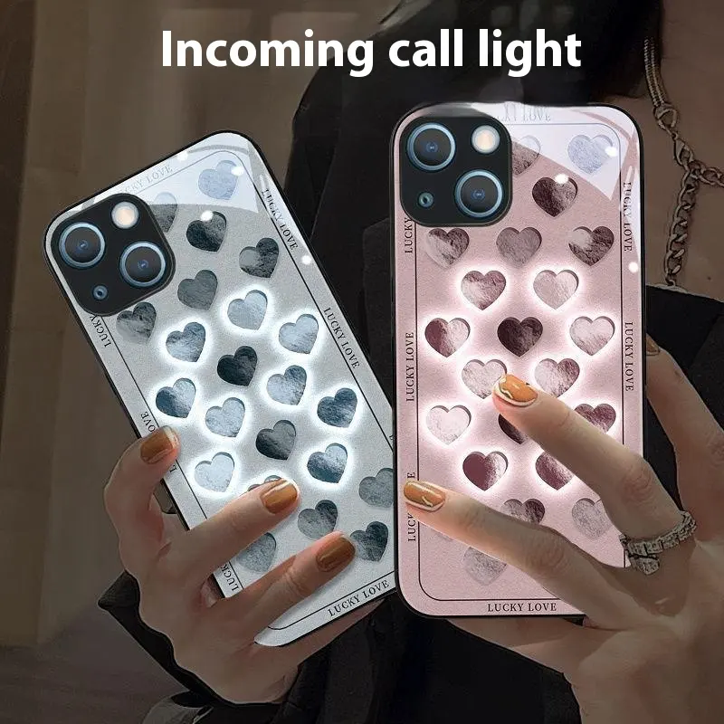 New Incoming Light Heart Mobile Phone Shell