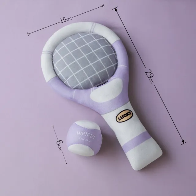 Tennis Sports Ringing Paper Sounding Racket Molar Companion Dog Toy Salem Purple - Shop at LoveMi