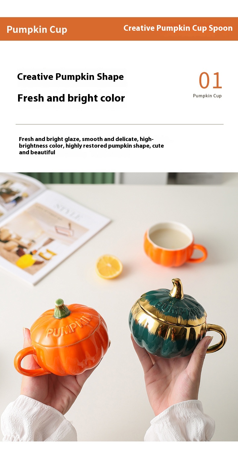 Title 9, Ceramic Pumpkin Cup Breakfast Instant Noodles S...