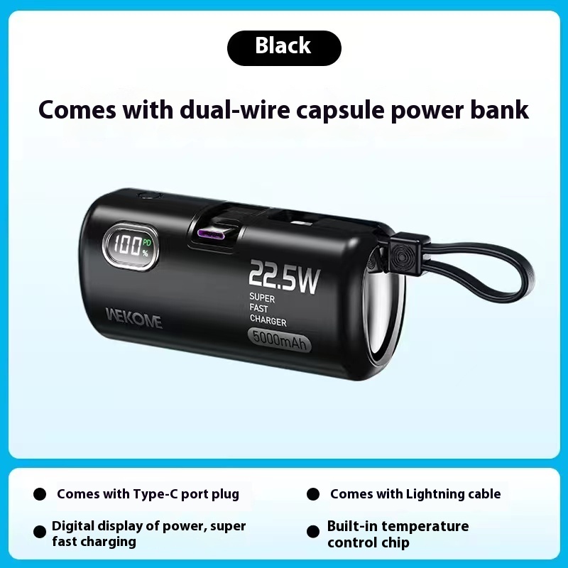 Title 1, Capsule Mobile Power Mini With Cable Outdoor Br...