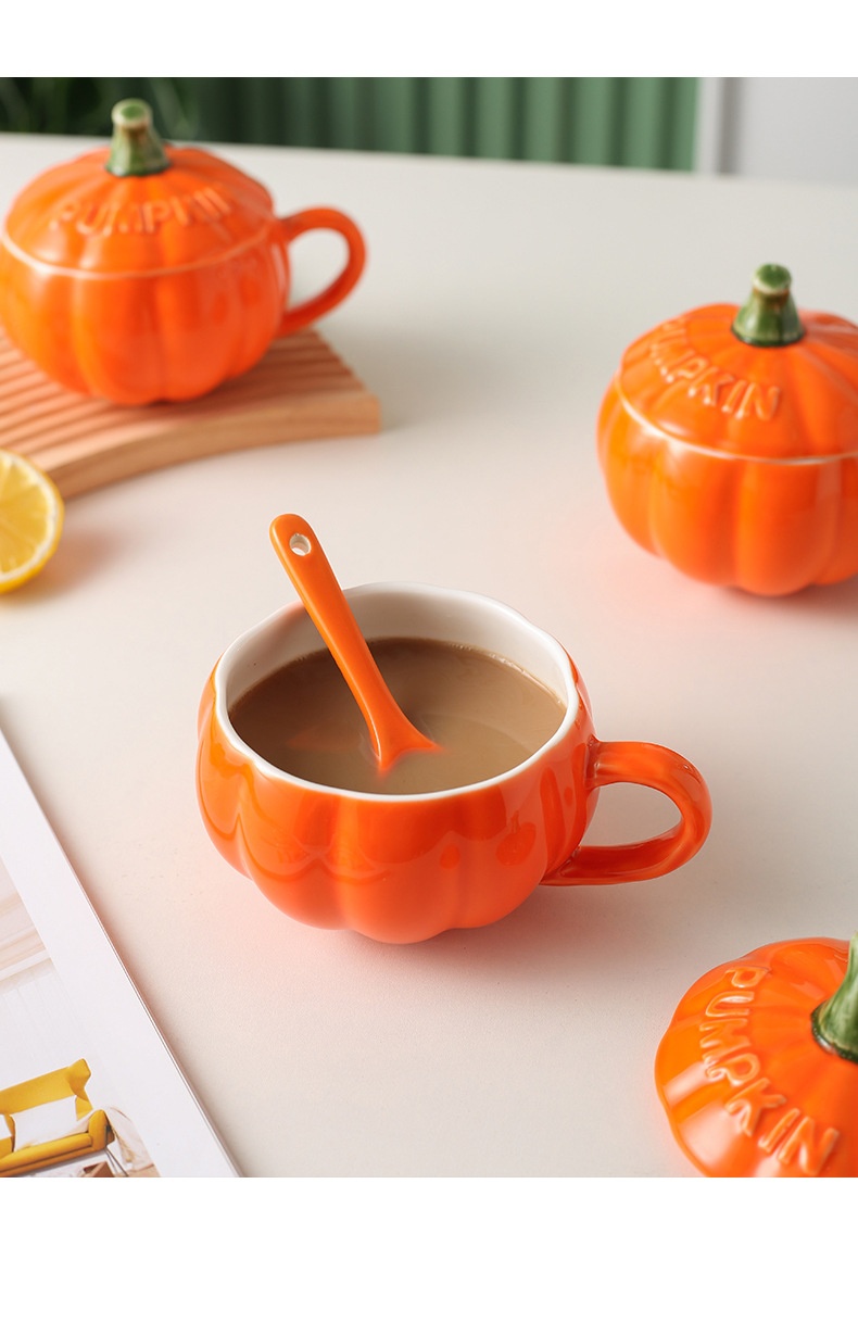 Title 12, Ceramic Pumpkin Cup Breakfast Instant Noodles S...