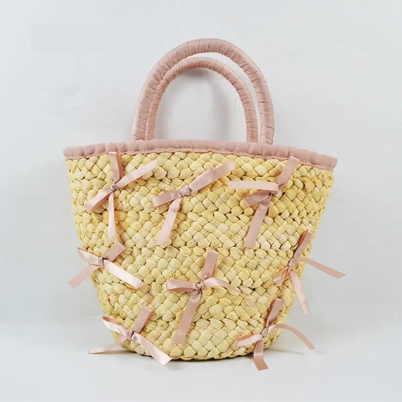 Women's Versatile Corn Husk Diagonal Woven Bag