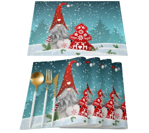 Title 3, Christmas Placemat Non-slip Heatproof Placemat