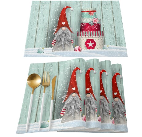 Title 4, Christmas Placemat Non-slip Heatproof Placemat