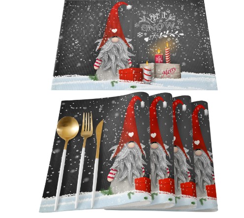 Title 5, Christmas Placemat Non-slip Heatproof Placemat