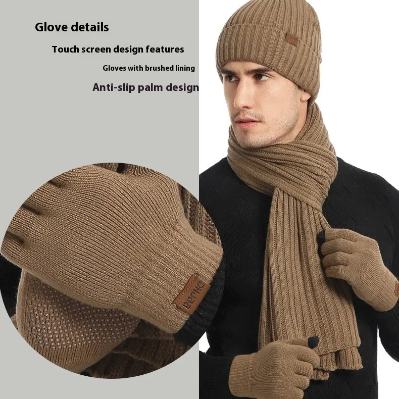 Men's And Women's Knitted Thickened Warm Wool