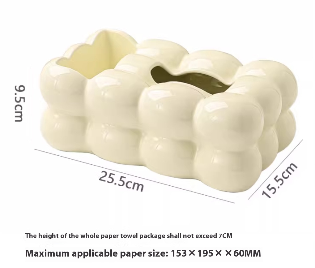 Title 11, Ceramic Tissue Box Household Multifunctional Re...