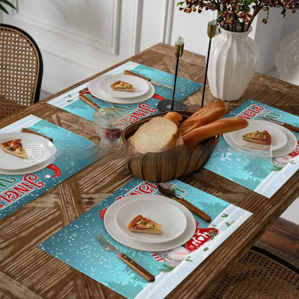 Christmas Placemat Non-slip Heatproof Placemat (Sea