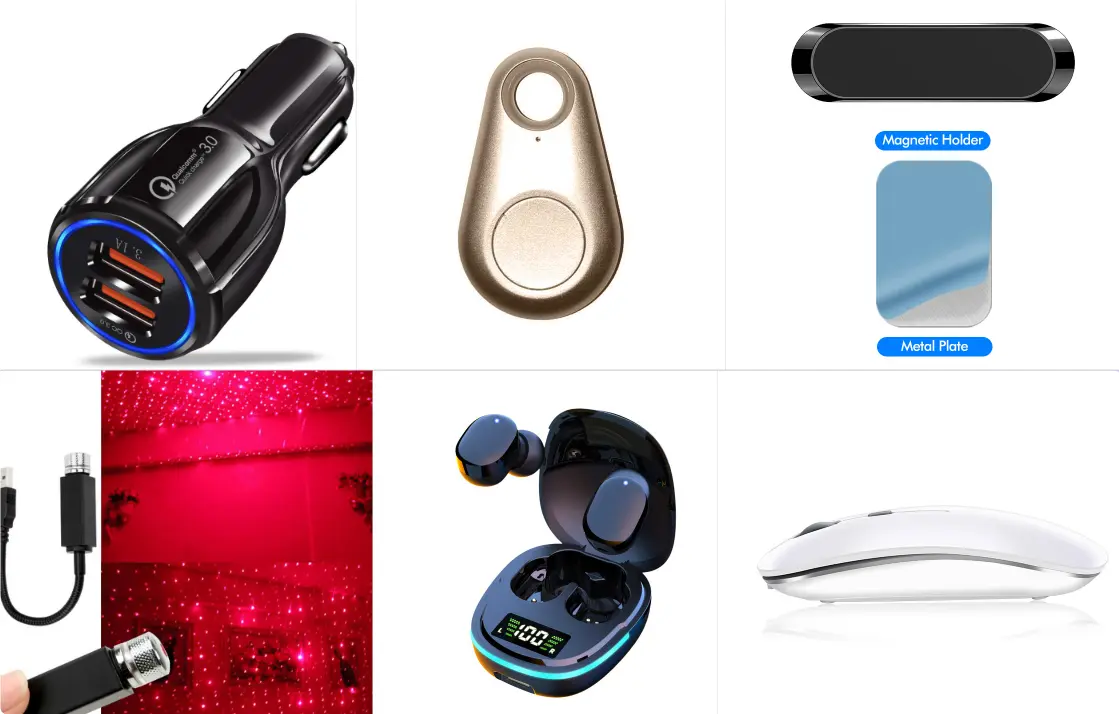 F6 Strip Plate Magnetic Car Phone Holder Stand Magnet Holder For Phone In Car Mount Holder Set