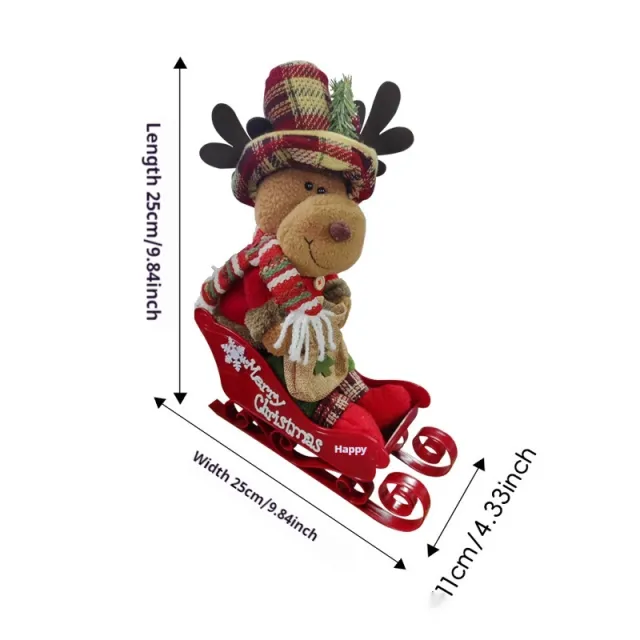 Christmas Decorations Sled Doll Sitting Posture Sled Elk - Shop at LoveMi