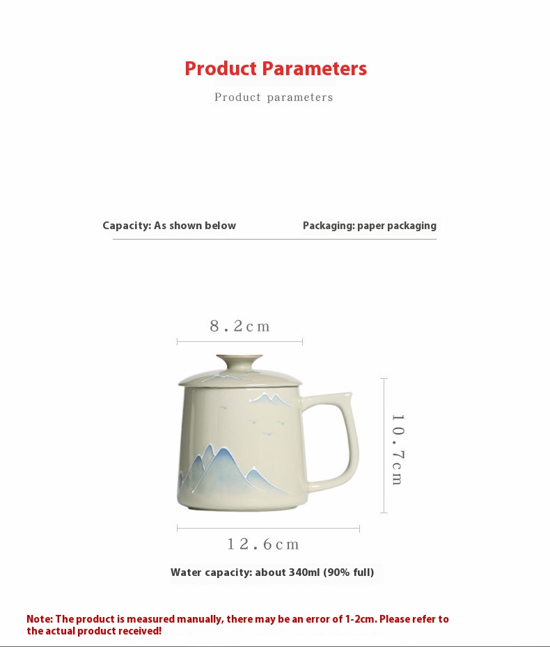 Title 1, Hand Painted Landscape Underglaze Office Cup Ce...