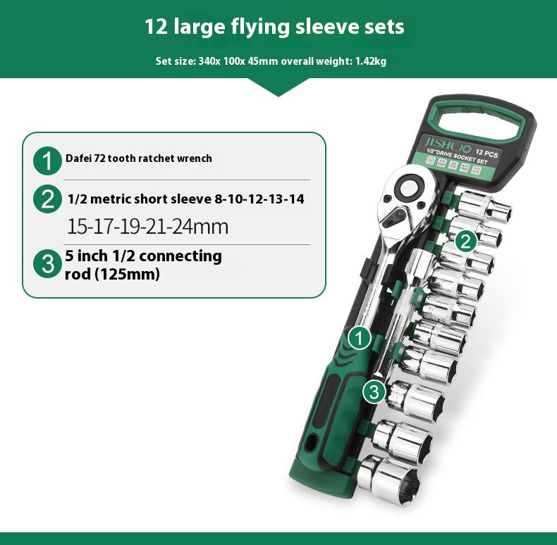 Title 6, Multifunctional Socket Wrench Set Combination C...