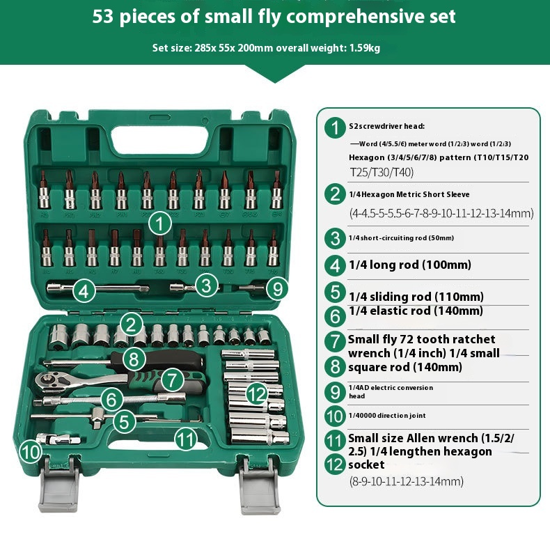 Title 19, Multifunctional Socket Wrench Set Combination C...