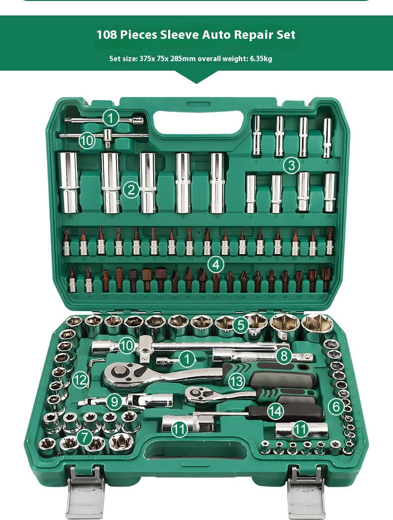 Title 2, Multifunctional Socket Wrench Set Combination C...