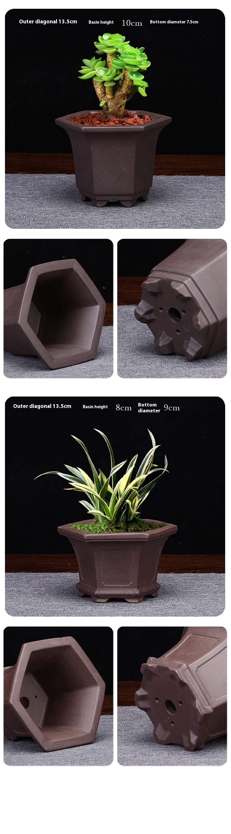 Title 4, Purple Sand Flower Pot Small Size Mini Desktop ...