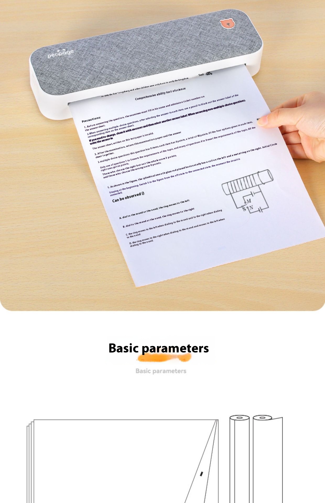 Title 10, A40 Thermosensitive Paper Wrong Print Three-pro...