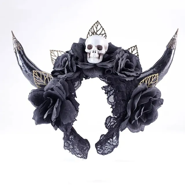 Retro Gothic Horn Headband Halloween Party Props Hair Accessories 1Pc - Shop at LoveMi